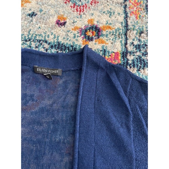 Eileen Fisher Cardigan Women’s Small Open‎ Front 100% Wool Lagenlook Minimal - Picture 6 of 7